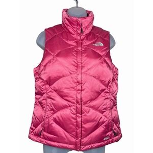 The North Face Aconcagua‎ Vest Women's Small 550 Fill Down Puffer Pink Full Zip